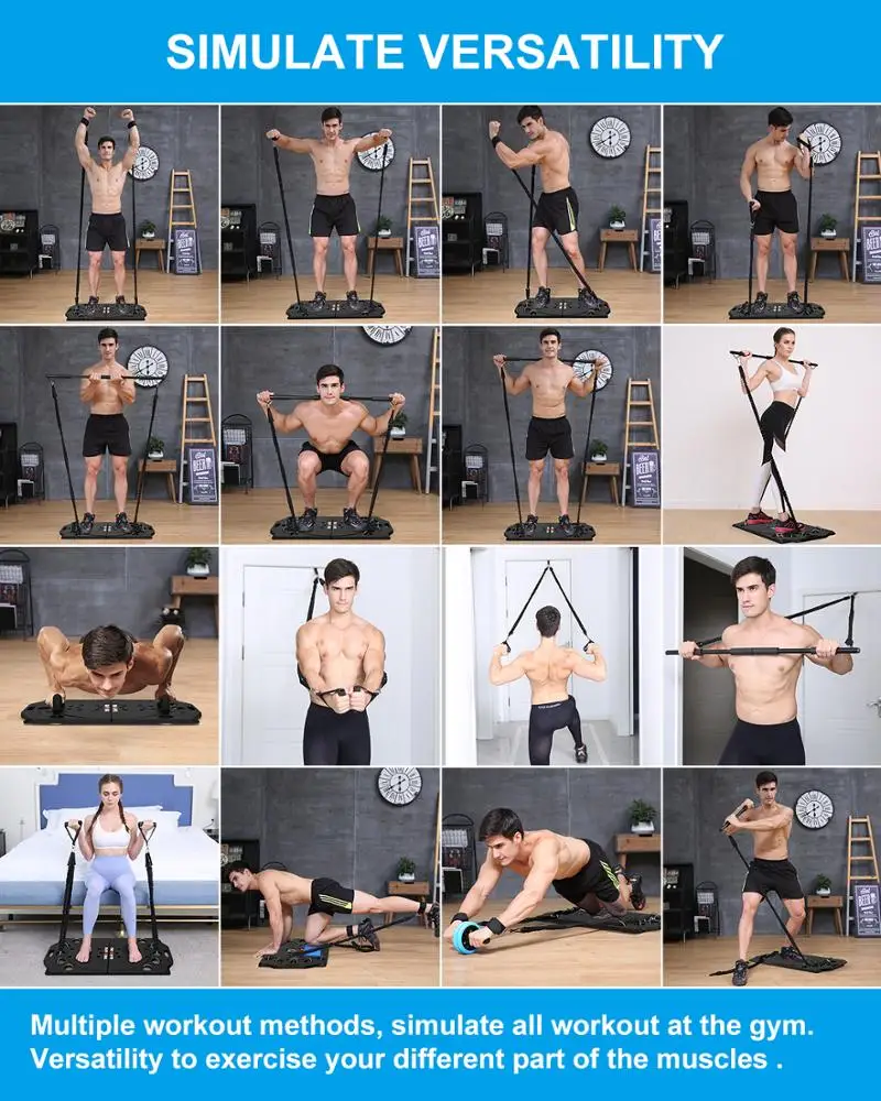 Super September Portable push up board muscle 16 In 1 Body Building Fitness Exercise Equipment System Push Up Board Home Gym