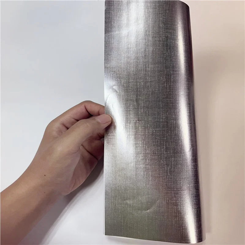 Factory Supply Moisture-proof 68g High Wet Strength Paper Linen Textured Metallized Paper For Beer Label Printing