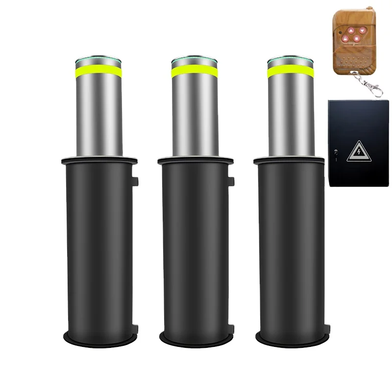 2024 Hydraulic Automatic Rising Bollards remote control security bollards 219mm Road Traffic Lifting road blocker