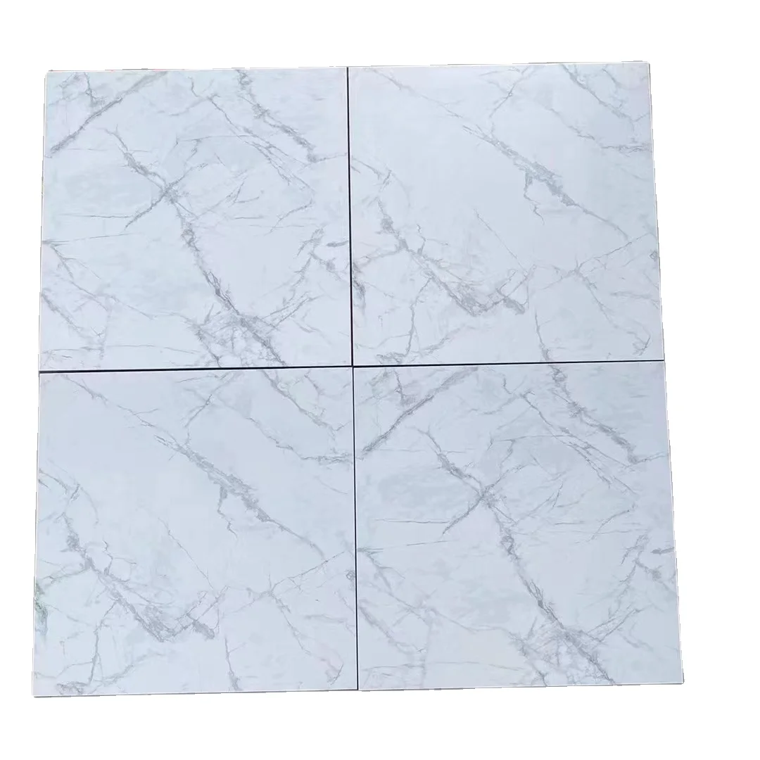 Hot Sale 600x600 Carrara White Velvet surface  Porcelain Floor Tiles For Floor Standard White Marble Ceramic Tiles