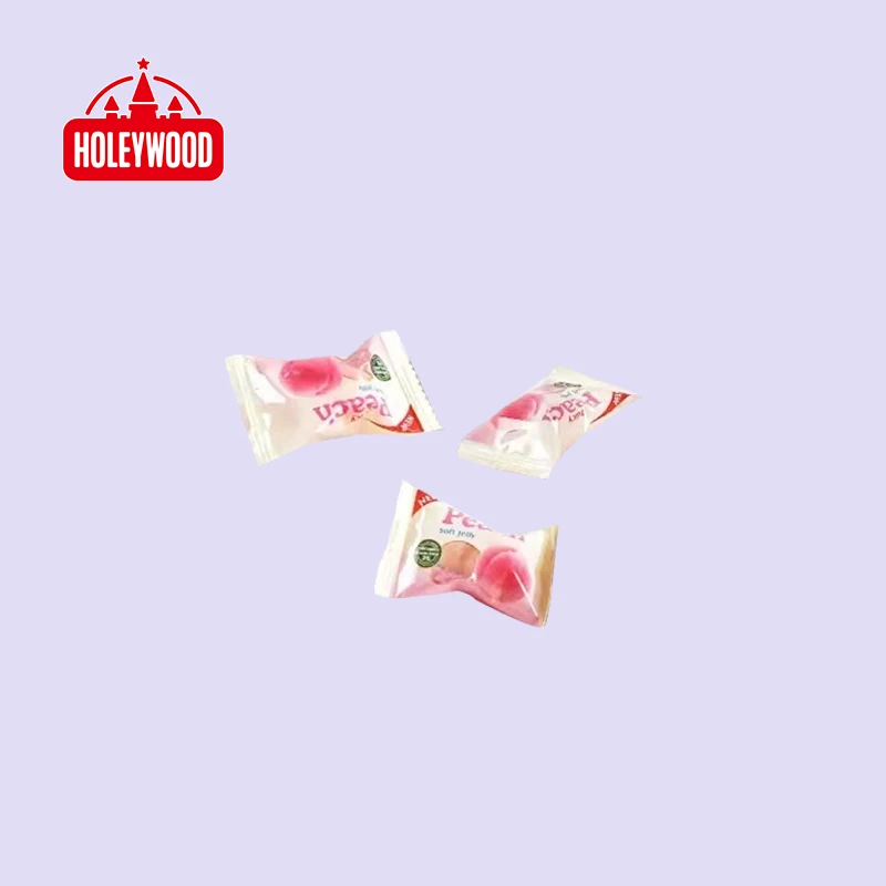 Holeywood 3D Peach Gummy Candy 12g Specialty Chinese Halal Soft Fruit Sour Ball Hard Candy Bulk Wholesale Boxes Fruity Sugar