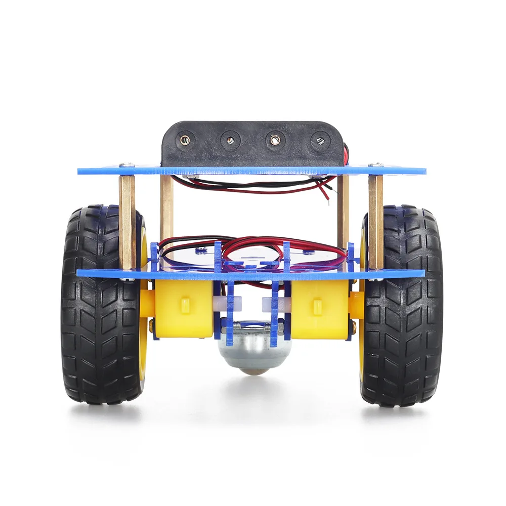 Оригинальное умное автомобильное шасси 2WD с двухколесным трекинг Электрический гоночный автомобиль DIY двухслойный робот автомобильные аксессуары аккумуляторная коробка