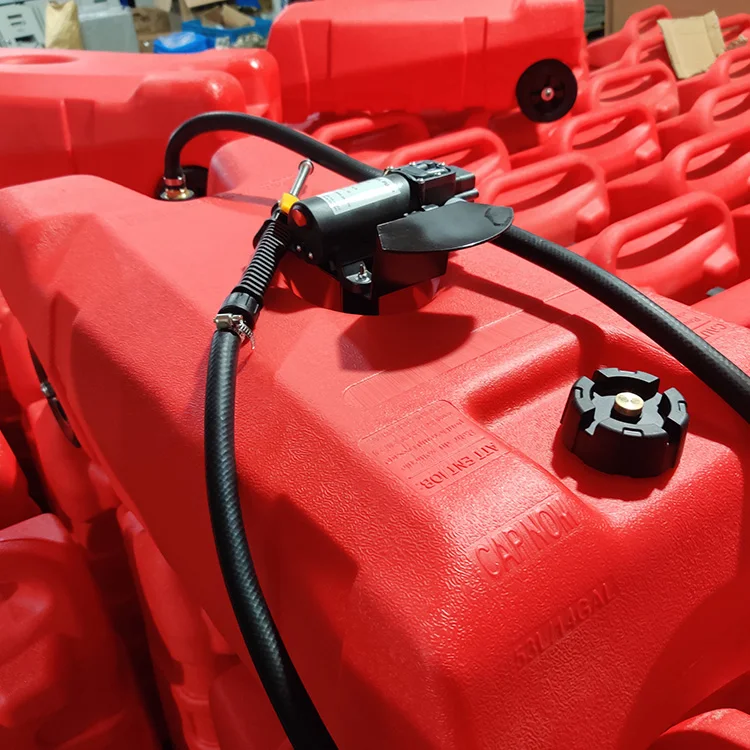 14 Gallon Marine Boat Gas Transfer Fuel Tank Caddy on Wheels with Pump
