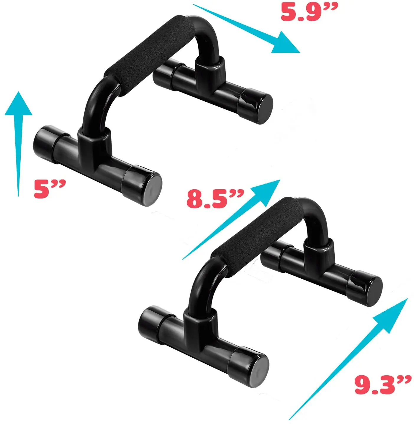 UPOWEX Push Up Bars ,1 Pair Pushup Handles with Cushioned Foam Grip and Non-Slip Sturdy Structure Push Up Bars