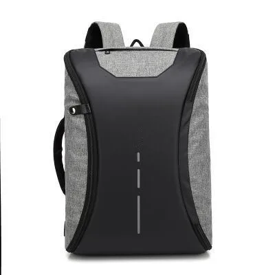 Outdoor Men Waterproof School Black Laptop Bag with Charger