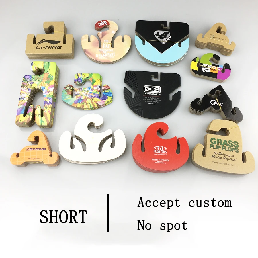 
Sports Shoe Hook Custom Logo Kraft Paper Eco-friendly Shoe Lace Hooks Black Cardboard Shoe Hooks 