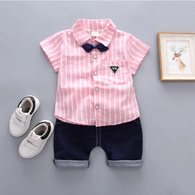 
Best Selling Hot Products Cheap Baby Clothing Suit 2 Pieces Short Sleeved Shirt +Pants 