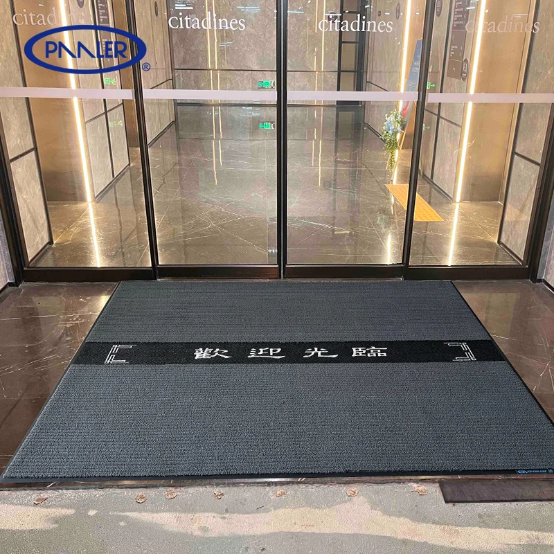 Wholesale Durable Office Hotel Elevator Customized Printing Logo Anti-slip Rugs Doormat Floor Matting Door Flooring Mat
