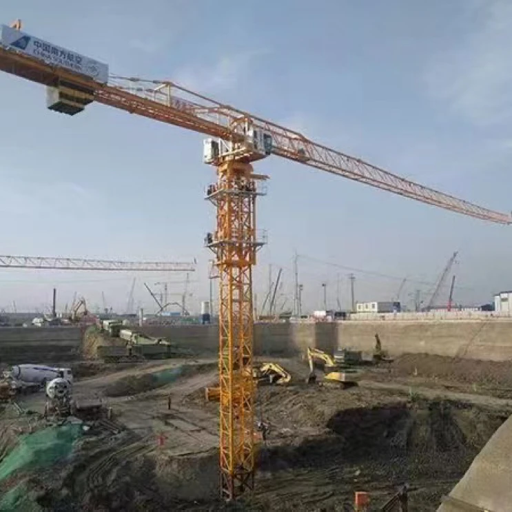 Suntec cheap price Topless Tower Crane 60M Jib  Flat-Top Tower Crane With EAC CE Certificate