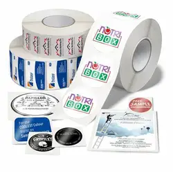 Custom logo folded space price label sticker paper jewelry self adhesive label ring sticker label