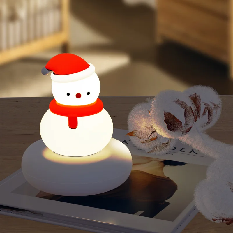 Soft Cat Silicone Baby Nursery Lamp Sensitive Tap Control 7 Single Colors Cutely Pet Night Light Lamp