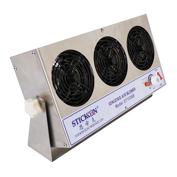Removal electrostatic eliminating ionized Fans ST103BB ac 220V three heads antistatic ionizing air blower