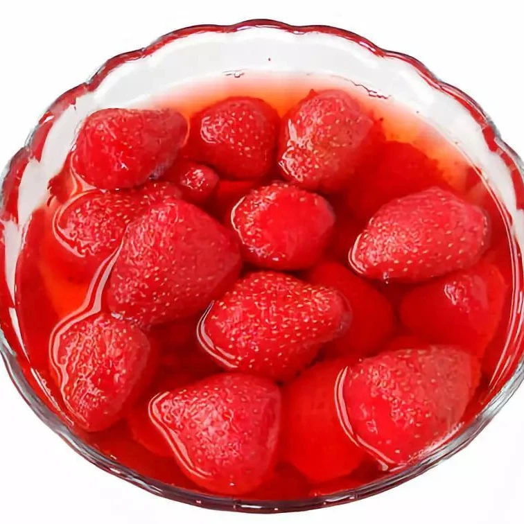 2022 New Season Good Quality Canned Strawberries In Syrup