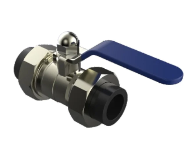 HOMSO High-Temperature Female Union Ball Valve Plastic PE Brass for Hot & Cold Water for Home Plumbing