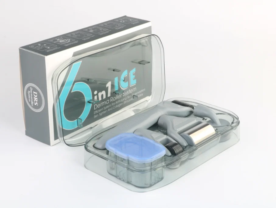 DRS 6-in-1 Micro Needle Derma Roller System Titanium Manufactured Dermaroller for Hair Regrowth and Wrinkle Removal around Eyes