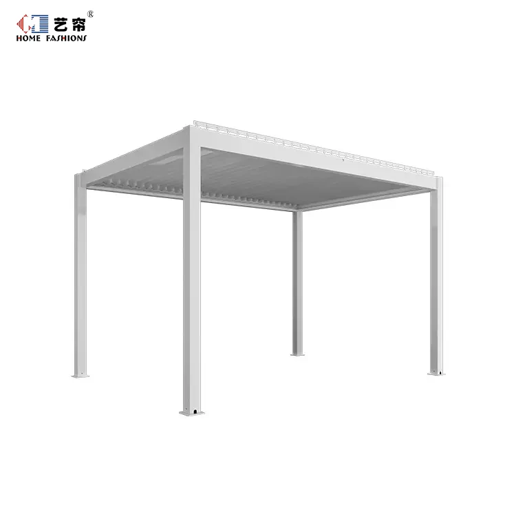 Luxury Modern Outdoor Pergola Garden Pergola Aluminium Alloy Louver Roof Metal Waterproof Shenzhen Steel Aluminum Alloy 3.0mm