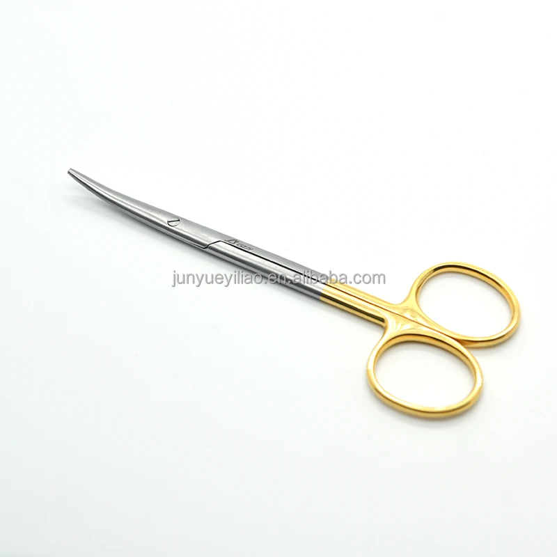 Super Surgical Scissor Metzenbaum Curved 12.5-23 Cm Gold Plated Dissecting Scissors