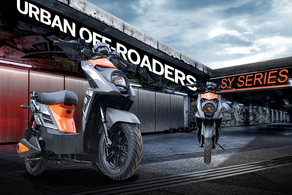 Standard 60v Lithium battery electric motorcycle powerful Electric scooters e-moped 1000w for Adults