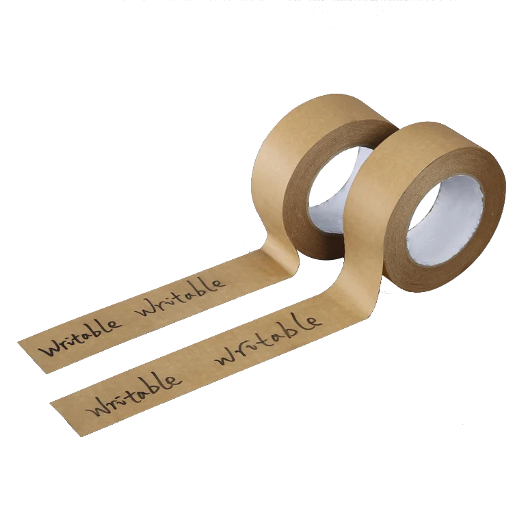 
Hot selling packing sealing adhesive tape kraft paper gummed tape writable kraft paper tape 