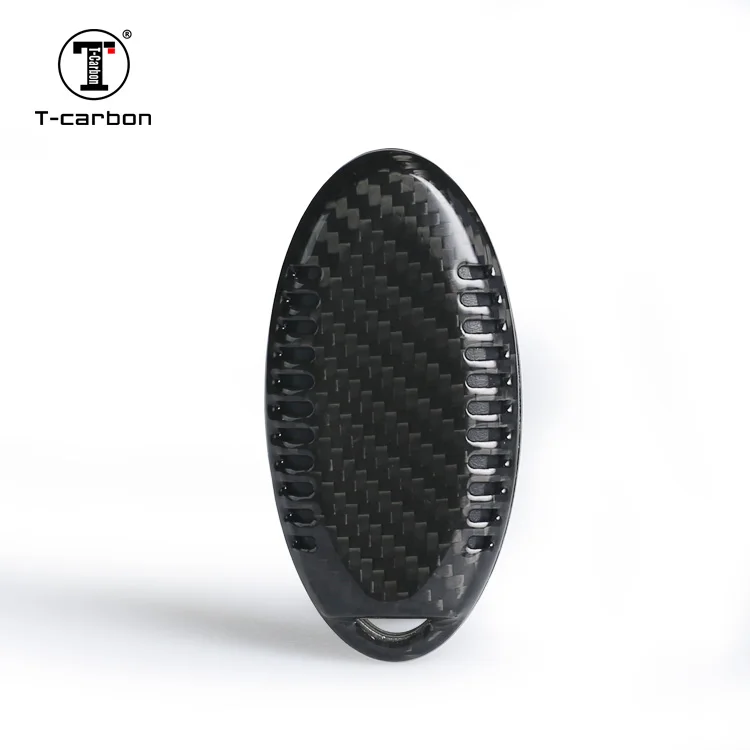 T-carbon Key Case Black For Nissan Car Key Case Cover Carbon Fiber Auto Parts Key Cover Factory Sales