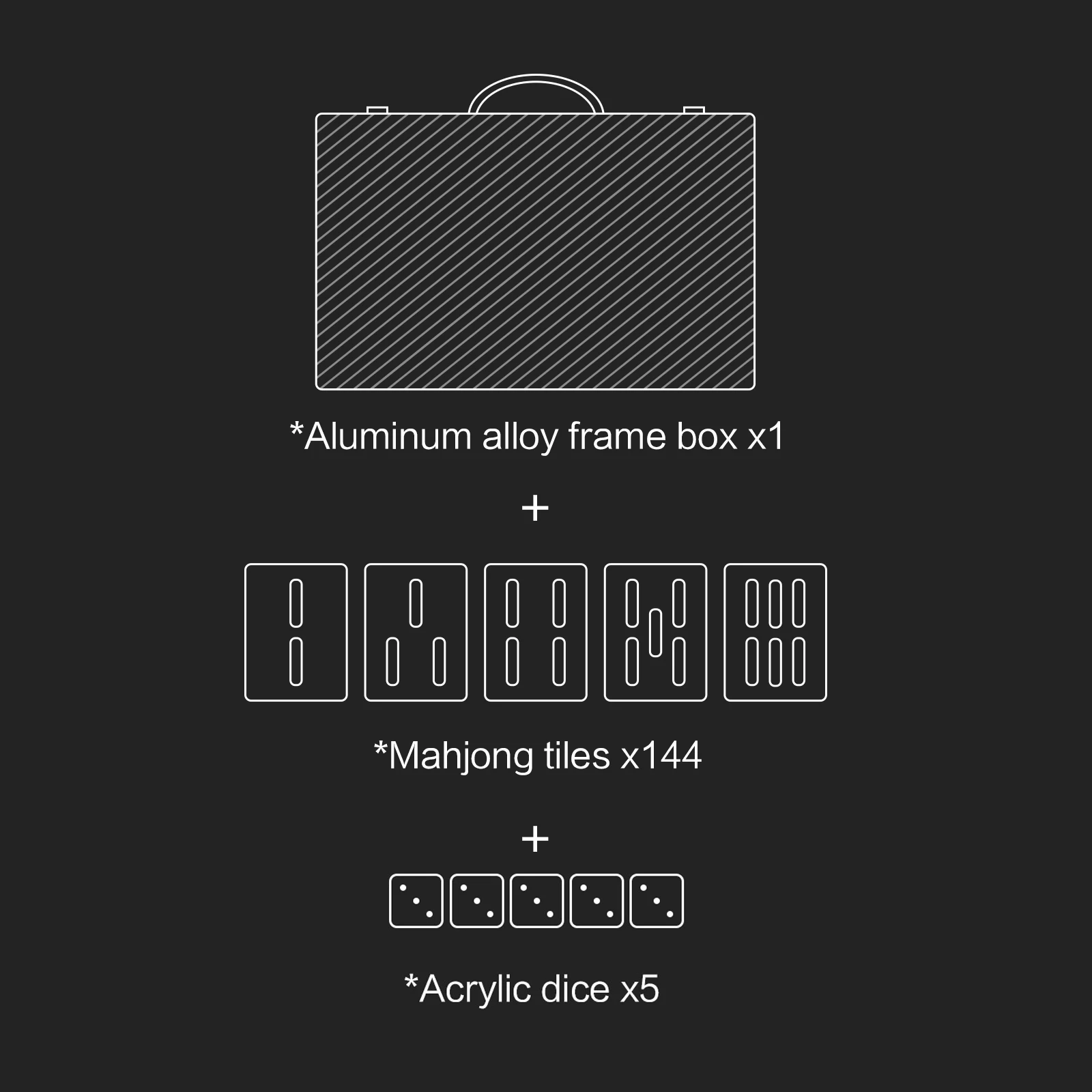 Chinese Board Game Mahjong Sets Wholesale Top Quality Durable Mahjong Set Portable aluminum box mahjong set