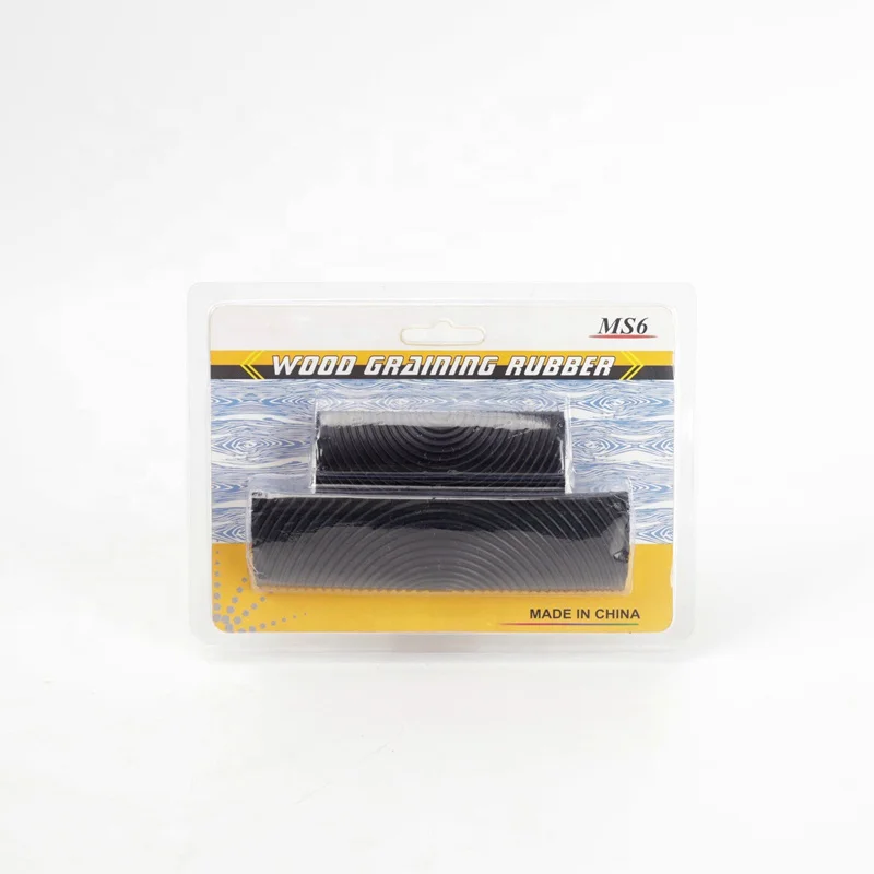 Black MS6 rubber wood grainer wood grain tool paint stamping tool