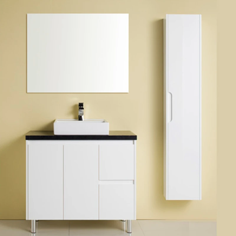 China hot sale Solid Wood Blue Bathroom Vanities Mirror Bathroom Cabinets From Manufacturer
