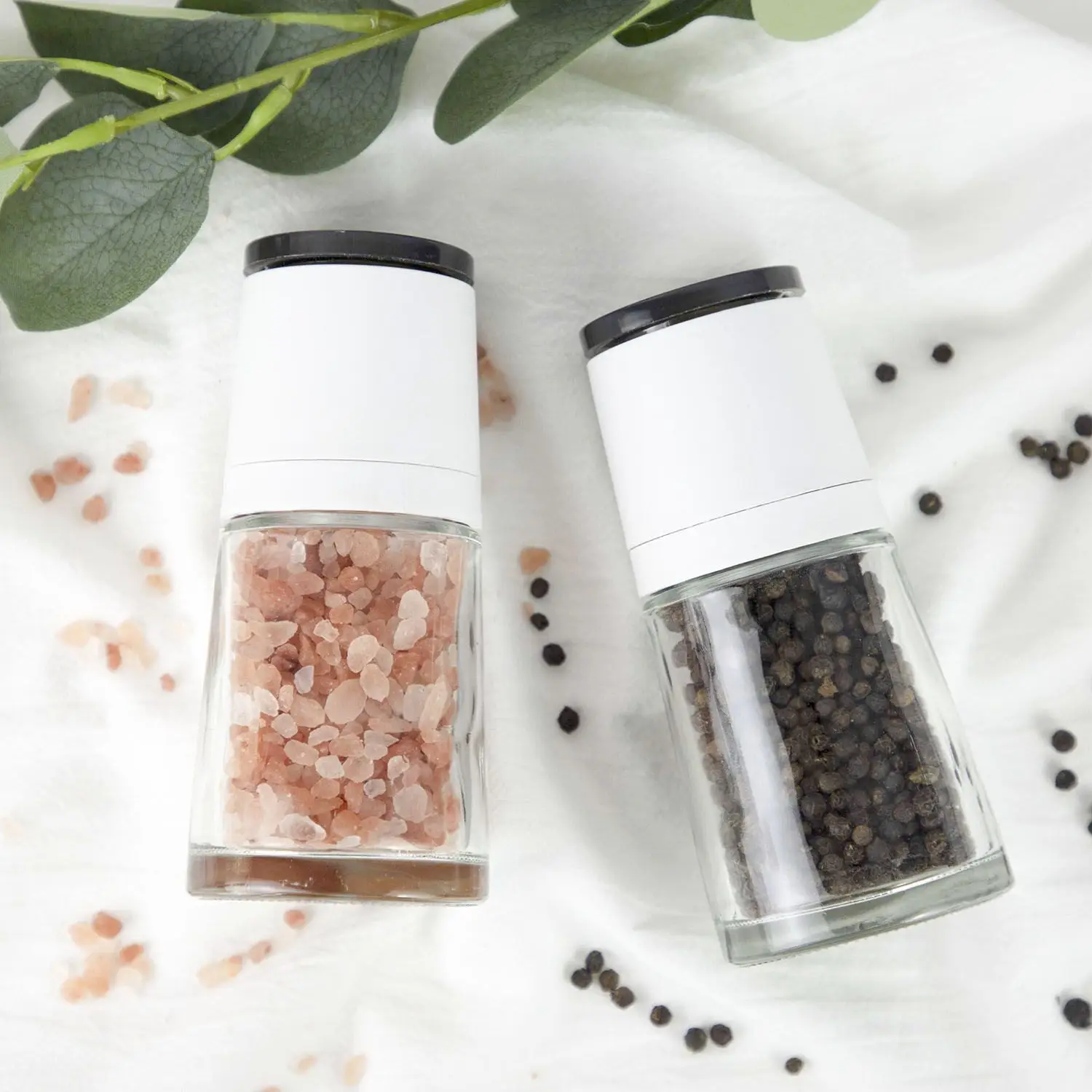 Best selling adjustable stainless steel sea salt grinder Salt Pepper Shaker Set