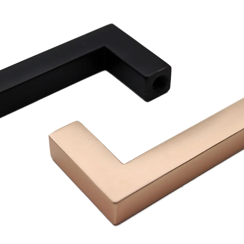 Simple design Black Furniture Metal Handle Square oil rubbed bronze cabinet Pull Handles