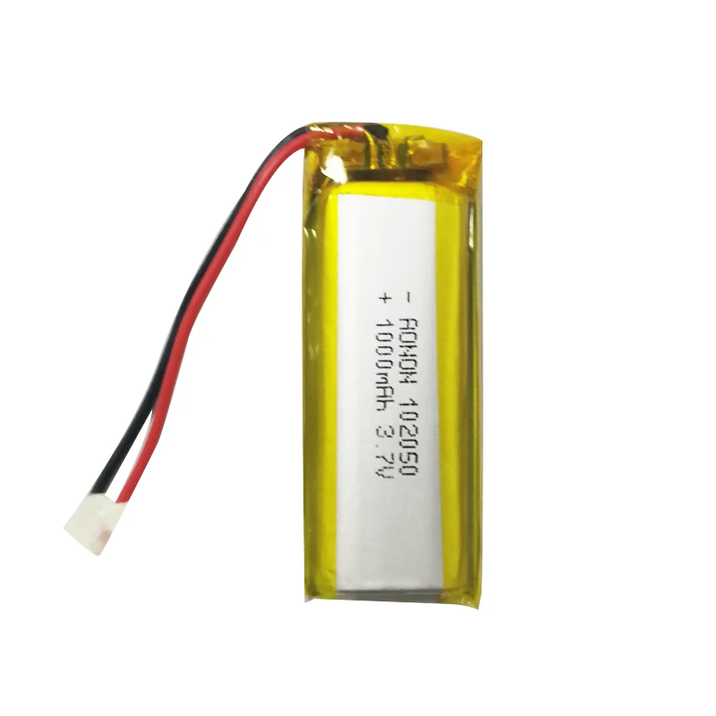 IEC62133 CB lithium polymer battery 102050 3.7v 1000mAh  medical battery