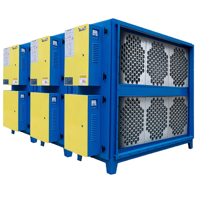 Dry Scrubber Series Electrostatic Precipitator For Filter Oil Fume Smoke Odour Grease 50000M3/h Air Pollution Control System