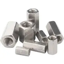 Hot selling Long hexagon nut M6 M8 M10 M12 M16 304 stainless steel hex coupling nut internal thread Extension nut