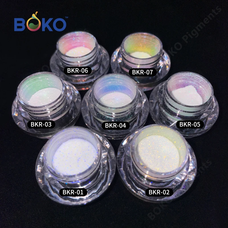 Wholesale  hot sale chrome mirror aurora mermaid rainbow nail pigment