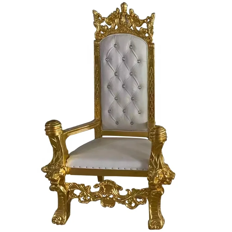 Luxury Antique Royal Wedding King And Queen Wedding Throne Chair