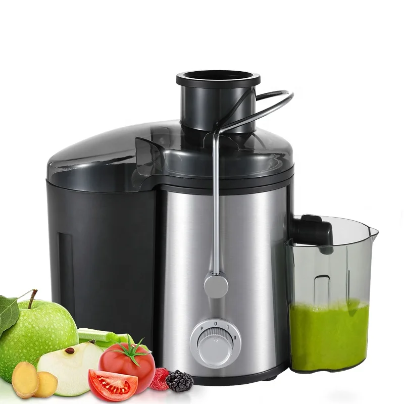 Whole sale 400W two speeds switch magic 304 stainless steel power juicer high juicer rate  cutting disc stainless  steel blade