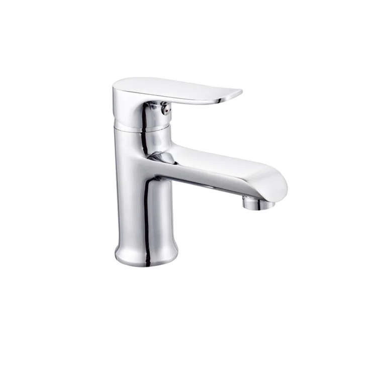 Simple Flexible Brass Chrome  Single lever handle Deck mounted mixer  Kitchen Faucet