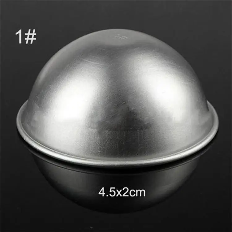 66 H166 3 Sizes DIY Soap Salt Bath Bomb Creative Design Moulds Baking Decoration Tools Aluminium Alloy 3D Cake Ball Mold