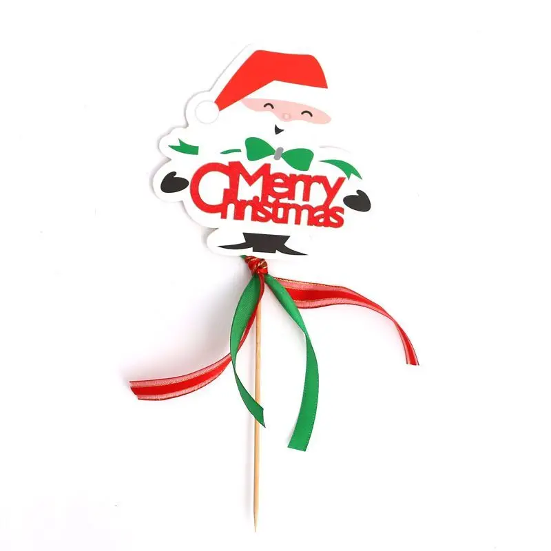 Christmas cake decoration Christmas atmosphere decoration dessert table dress up Christmas cake card decoration