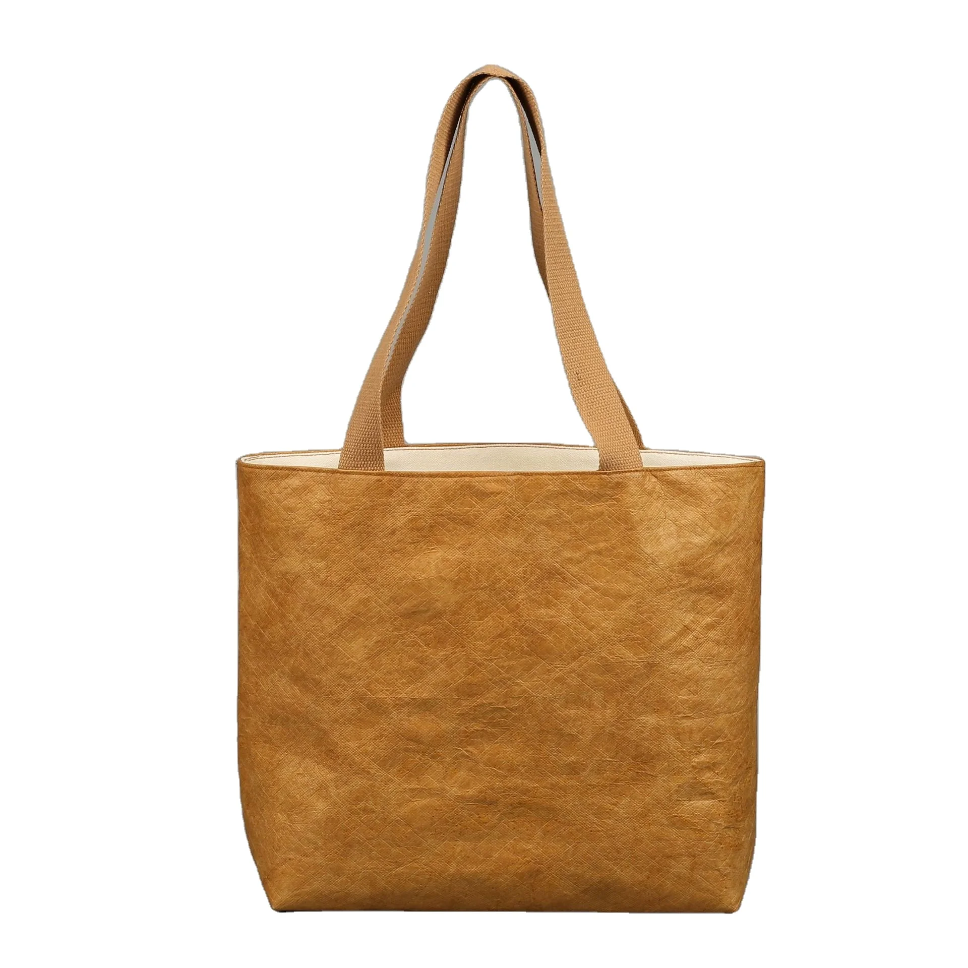 Custom Print Durable Tear Resistant Waterproof Portable Tyvek Paper Tote Bag Dupont Coated Tyvek Tote Bag with Logo