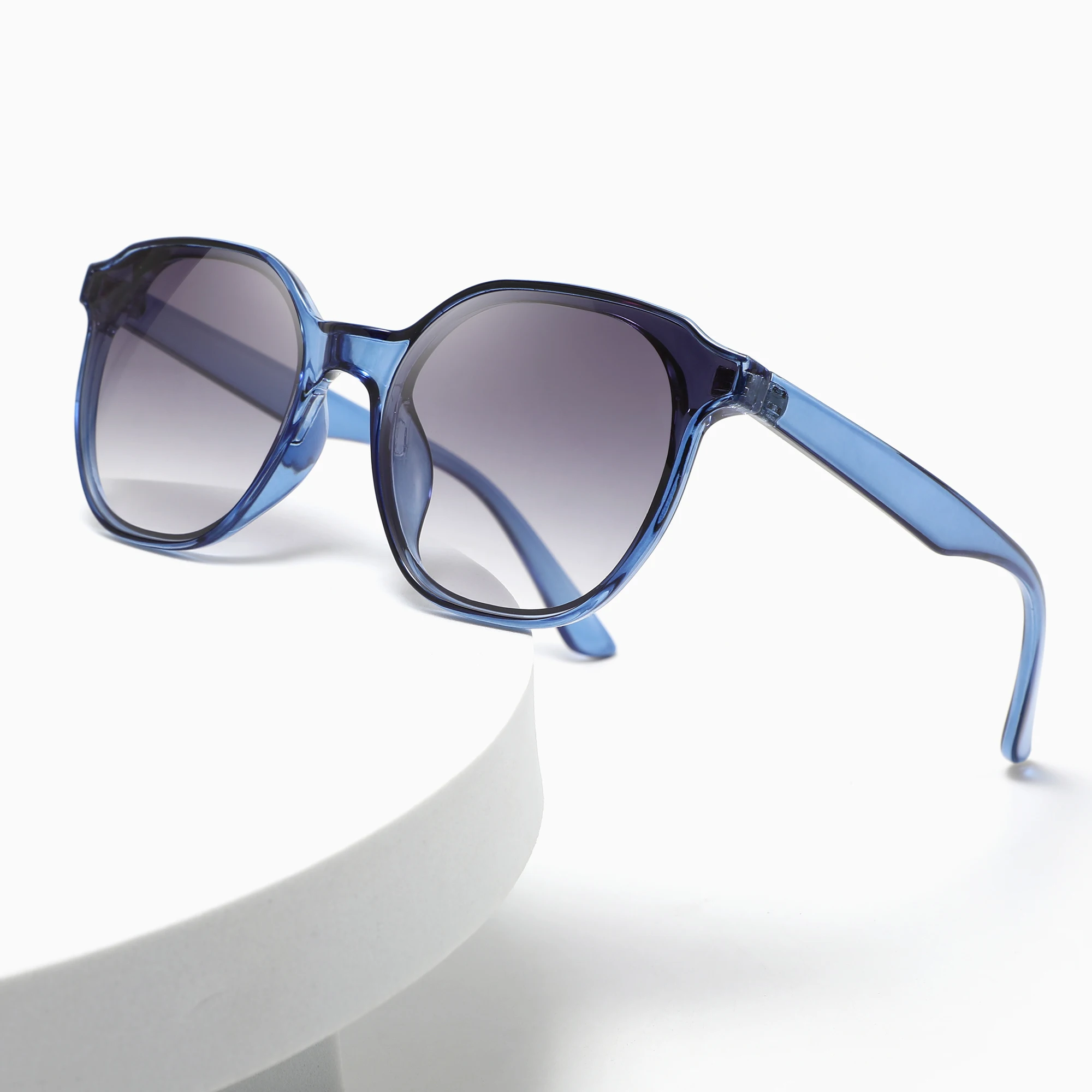 New Arrival PC frame smoke Flat lens UV400 custom logo sunglasses for men women