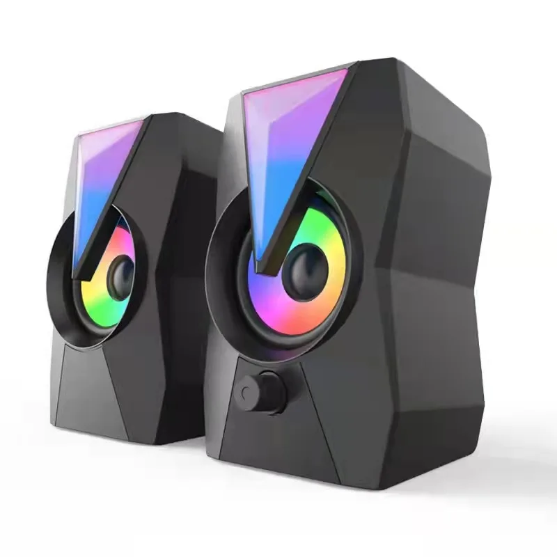 FT K10 desktop computer speaker 2.0 multimedia desktop small speaker USB active RGB dazzling light laptop audio
