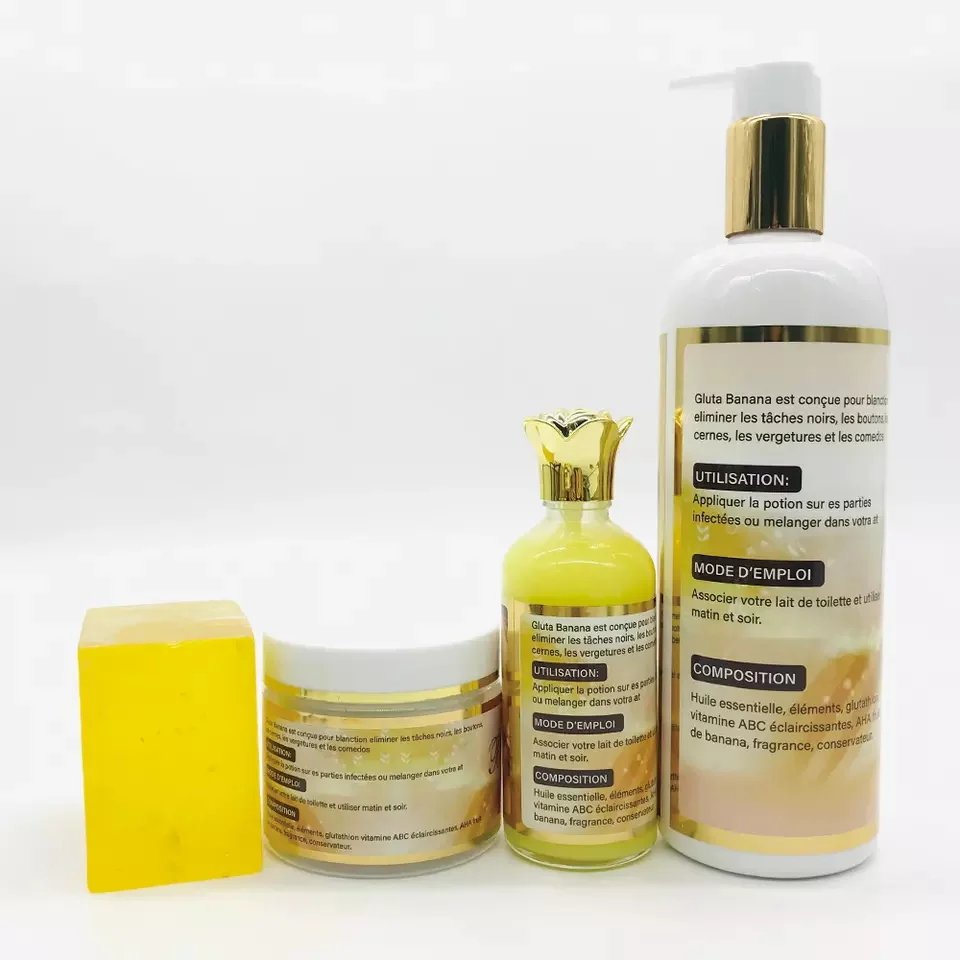 Wholesale Banana Gluta Facial Kit Anti Acne Anti Aging Skin Care Set