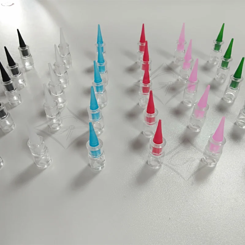 
Multicoloured Empty Plastic Tip Screw Tattoo Needle Cap 