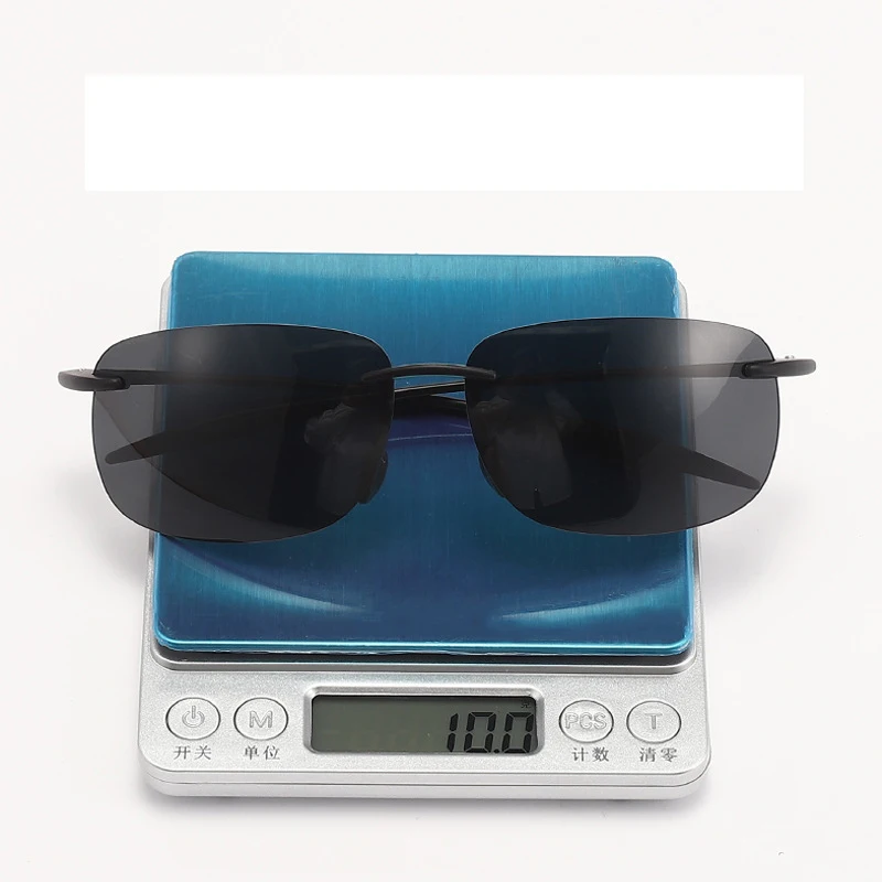 Brand rimless polarized sunglasses ultra light super flexible frame cycling sport sunglasses