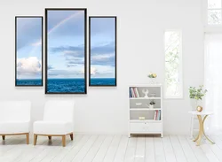 Modern movie poster Home decor metal frame art wall Abstract Seascape Painting Landscape paintings on canvas