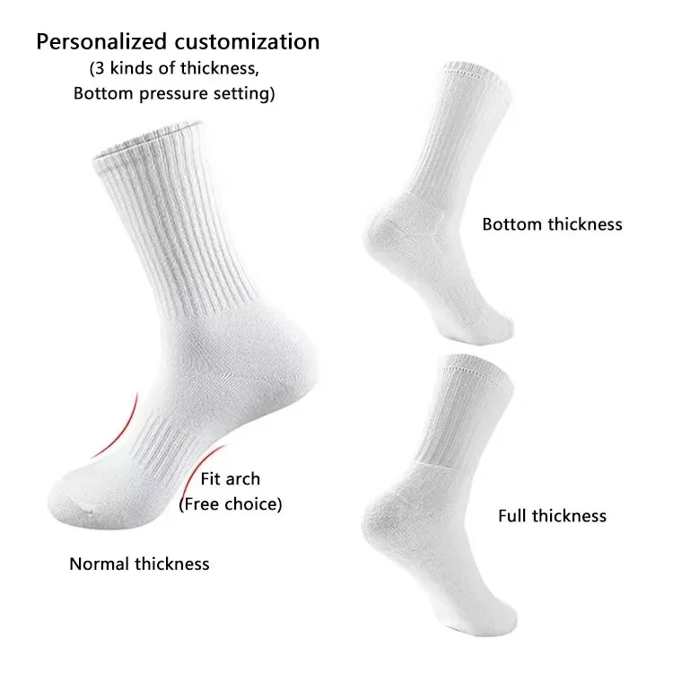 High quality crew designer cotton ankle men logo unisex compression sports grip toe logo custom funny socks