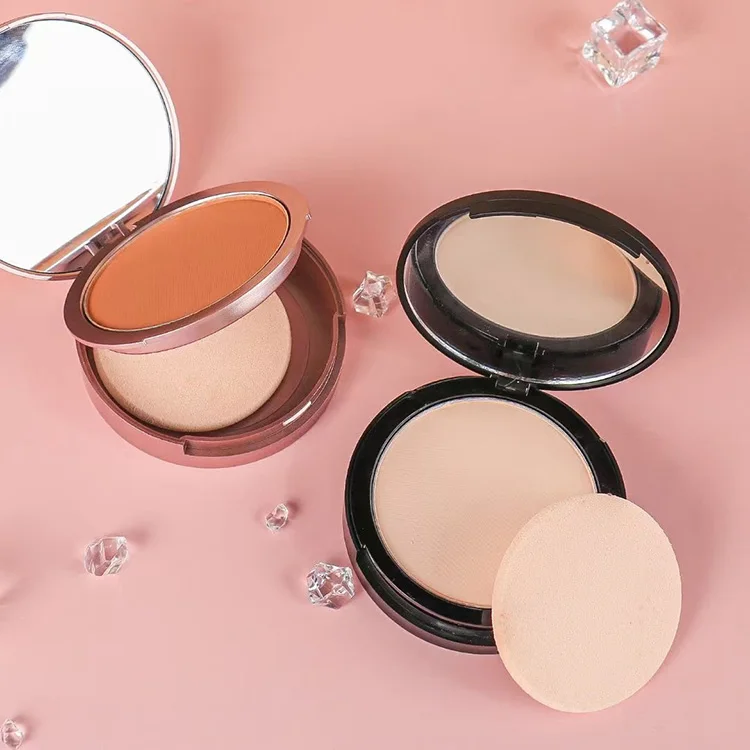 wholesale Custom Private Label Makeup Full Coverage Compact Pressed Contour Palette Face Matte Foundation Powder