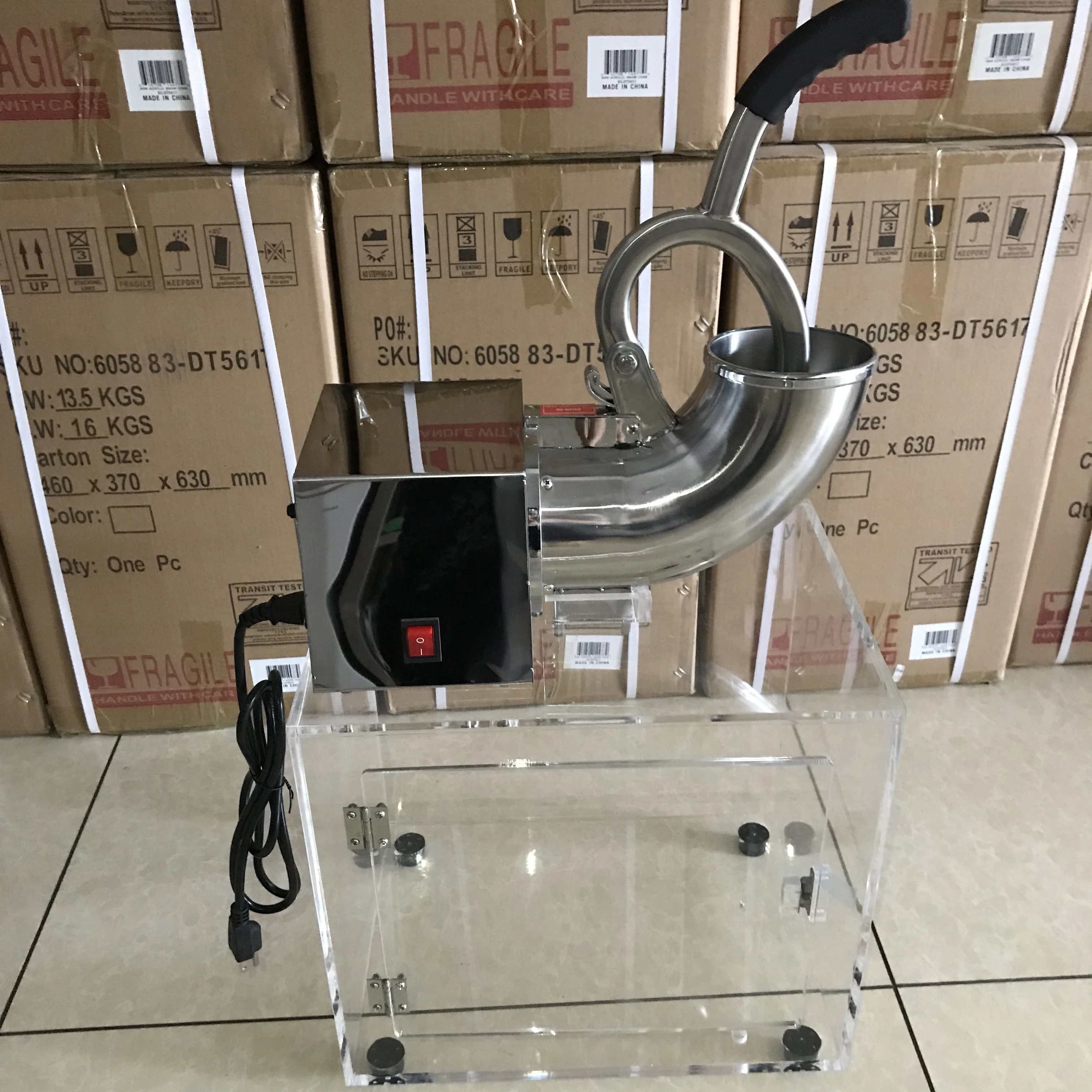 Fast Shipping Commercial Electric Ice Crusher Manual Block Ice Cube Crusher