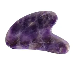 Manufacturers Direct Natural Amethyst Scraping Board Beauty Health Heart-shaped Skin Face Gua Sha Massage Tool