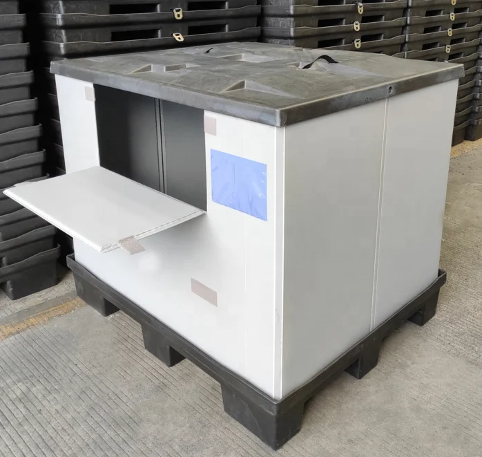 Heavy Duty Warehouse Supermarket Garage Liquid HDPE Plastic Pallets Box Container